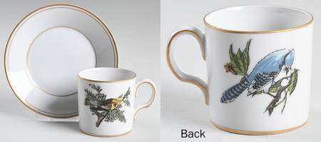 Collector's Bird Flat Demitasse Cup & Saucer Set