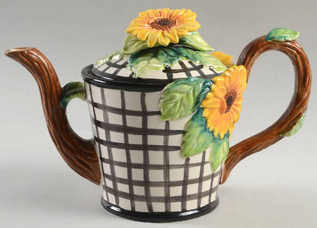 Country Sunflower Teapot & Lid