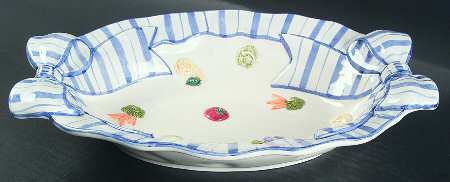 Petits Vegs 11" Oval Vegetable Bowl