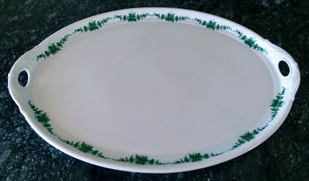 02762 15" Oval Handled Platter