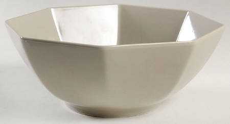 Total Color Spectrum Greige-Beige (Gray, Round) 8" Octagonal Vegetable Bowl