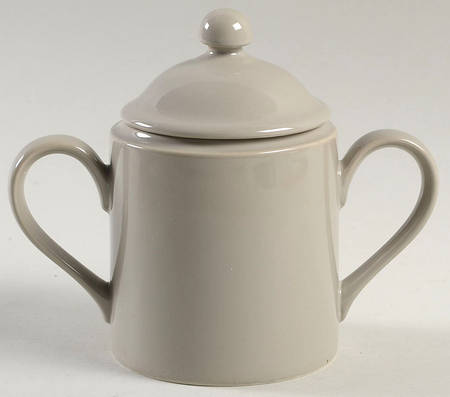 Total Color Spectrum Greige-Beige (Gray, Round) Sugar Bowl & Lid