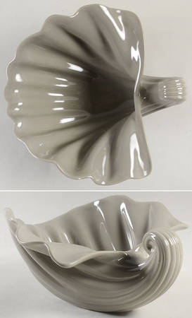 Total Color Spectrum Greige-Beige (Gray, Round) 8" Shell Shaped Bowl