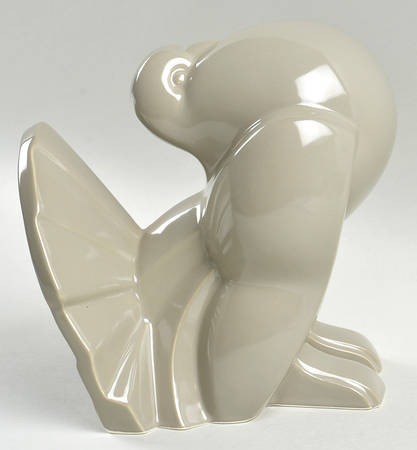 Total Color Spectrum Greige-Beige (Gray, Round) Figural China Bookend