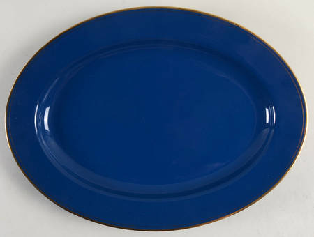 Pavillon Lapis Blue 14" Oval Serving Platter