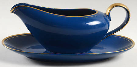 Pavillon Lapis Blue Gravy Boat & Underplate/Relish