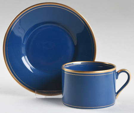 Pavillon Lapis Blue Flat Cup & Saucer Set