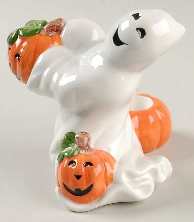 Pumpkin Ghosts Small Candlestick
