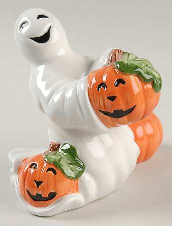Pumpkin Ghosts 4" Candlestick
