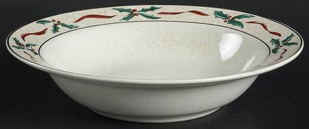 Holly Berry 9" Round Vegetable Bowl