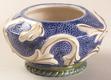 Florentine Fruit Blue 3" Round Box No Lid