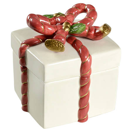 Old World Santa Square Box with Lid