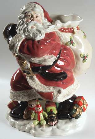 Old World Santa Centerpiece Vase