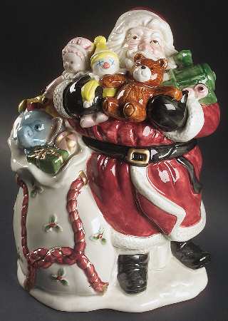 Old World Santa Cookie Jar & Lid