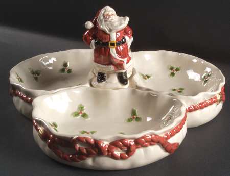 Old World Santa 3 Section Server by Fitz & Floyd