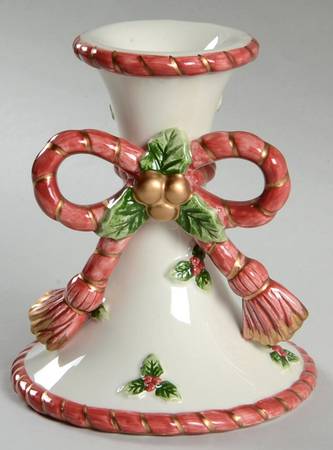 Old World Santa Single Light Candlestick
