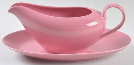 Total Color Spectrum Raspberry (Round) Gravy Boat & Underplate/Relish by Fitz & Floyd