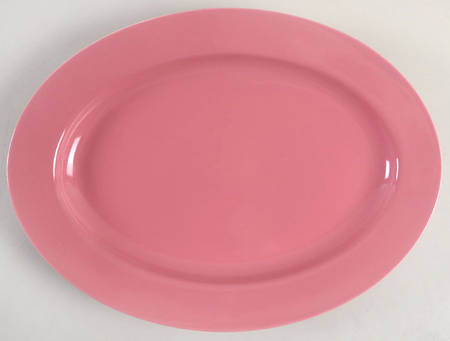 Total Color Spectrum Raspberry (Round) 14" Oval Serving Platter by Fitz & Floyd