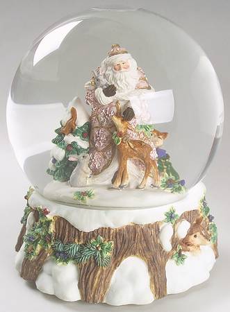 Snowy Woods Musical Water Globe