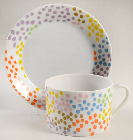 Confetti Flat Cup & Saucer Set