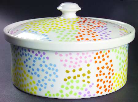 Confetti 1.75 Qt Round Covered Casserole