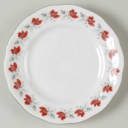 Trailing Rose Platinum Bread & Butter Plate