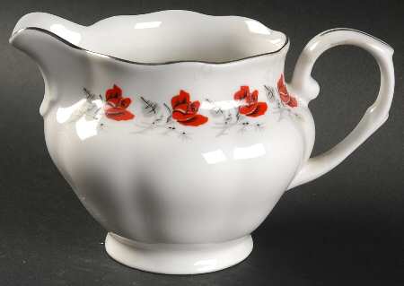 Trailing Rose Platinum Creamer