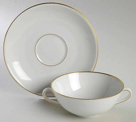 0801 Flat Cream Soup Bowl & Saucer Set