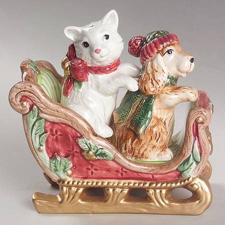 Father Christmas (3 Pc) Salt & Pepper Tray Set