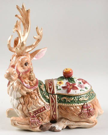 Father Christmas Figural Box & Lid