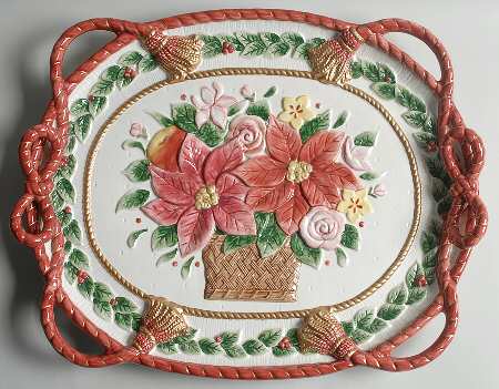 Father Christmas 18" Oval Serving Platter