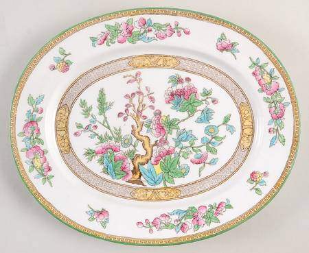 Indian Tree 10" Oval Serving Platter