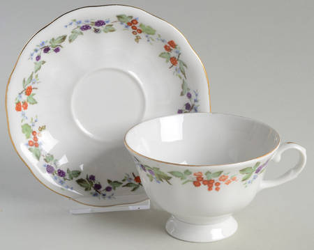 Harvest Footed Cup & Saucer Set