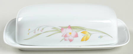 French Garden (Porcelain) 1/4 Lb Covered Butter