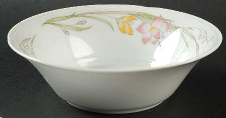French Garden (Porcelain) Coupe Cereal Bowl by Fine China of Japan