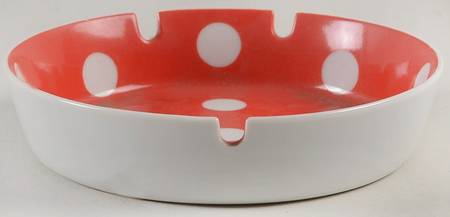 Polka Dots (White Dots on Red) 5" Ashtray