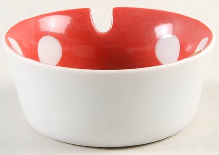 Polka Dots (White Dots on Red) 3" Ashtray