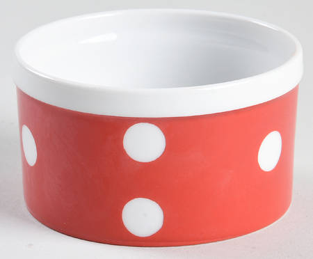 Polka Dots (White Dots on Red) Ramekin
