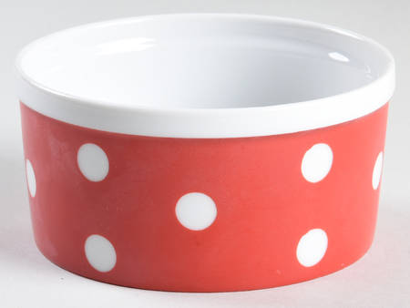 Polka Dots (White Dots on Red) Individual Souffle