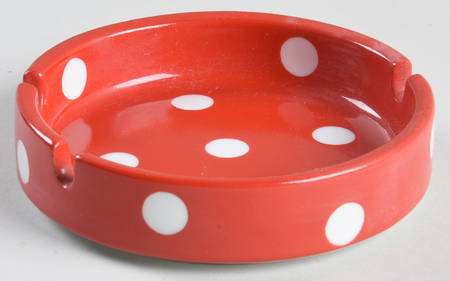Polka Dots (White Dots on Red) 4" Ashtray