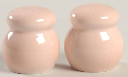 Total Color-Shell Peach (Round) Individual Salt & Pepper Set