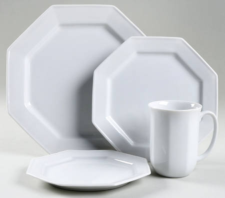 Blanche Oblique 4 Piece Place Setting