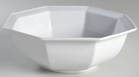 Blanche Oblique 10" Octagonal Vegetable Bowl