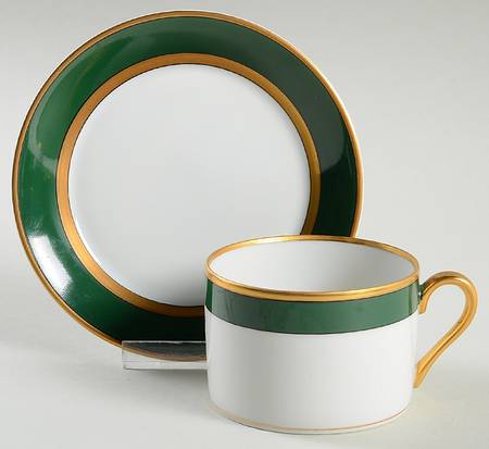 Renaissance Green (Restaurant, Switzerland) Flat Cup & Saucer Set