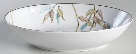 Tropic Leaves 10" Oval Vegetable Bowl