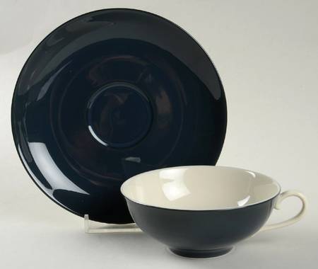 Teak (No Trim) Flat Cup & Saucer Set