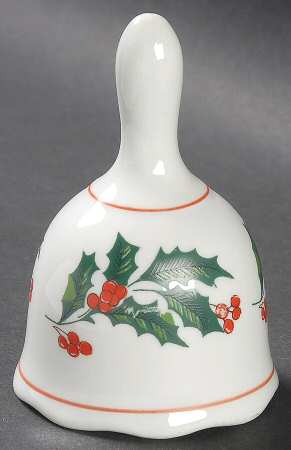 Christmas Holly (Red Trim) Bell