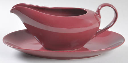 Total Color Spectrum Plum (Round) Gravy Boat & Underplate/Relish