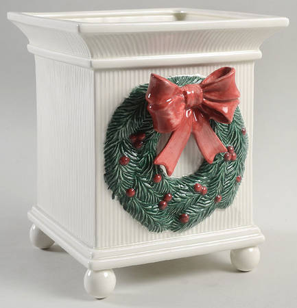 Christmas Garland Square Planter