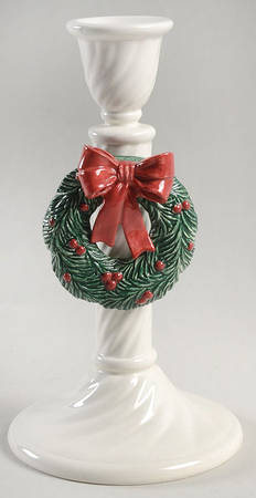 Christmas Garland Single Light Candlestick
